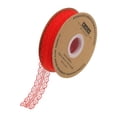 thumbnail image 1 of Unique Bargains 1.2 Inch Wide 50 Yard Lace Ribbon Floral Pattern Red Lace Trim Ribbon for Gift Wrapping, Wedding Decor, 1 of 5