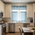 thumbnail image 6 of 3 Piece Kitchen Curtain Set Small Coffee Curtains for Basement - Filtering Heat Insulating Polyester Semi Sheer Valance for Living Room Bedroom Dining Area Window Treatment, 6 of 6