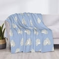 thumbnail image 3 of Honeii Cute Poodle Dog print throw blanket, crafted from cozy cotton flannel, offers versatile home decor as a bedding suitable for all seasons.-, 3 of 6