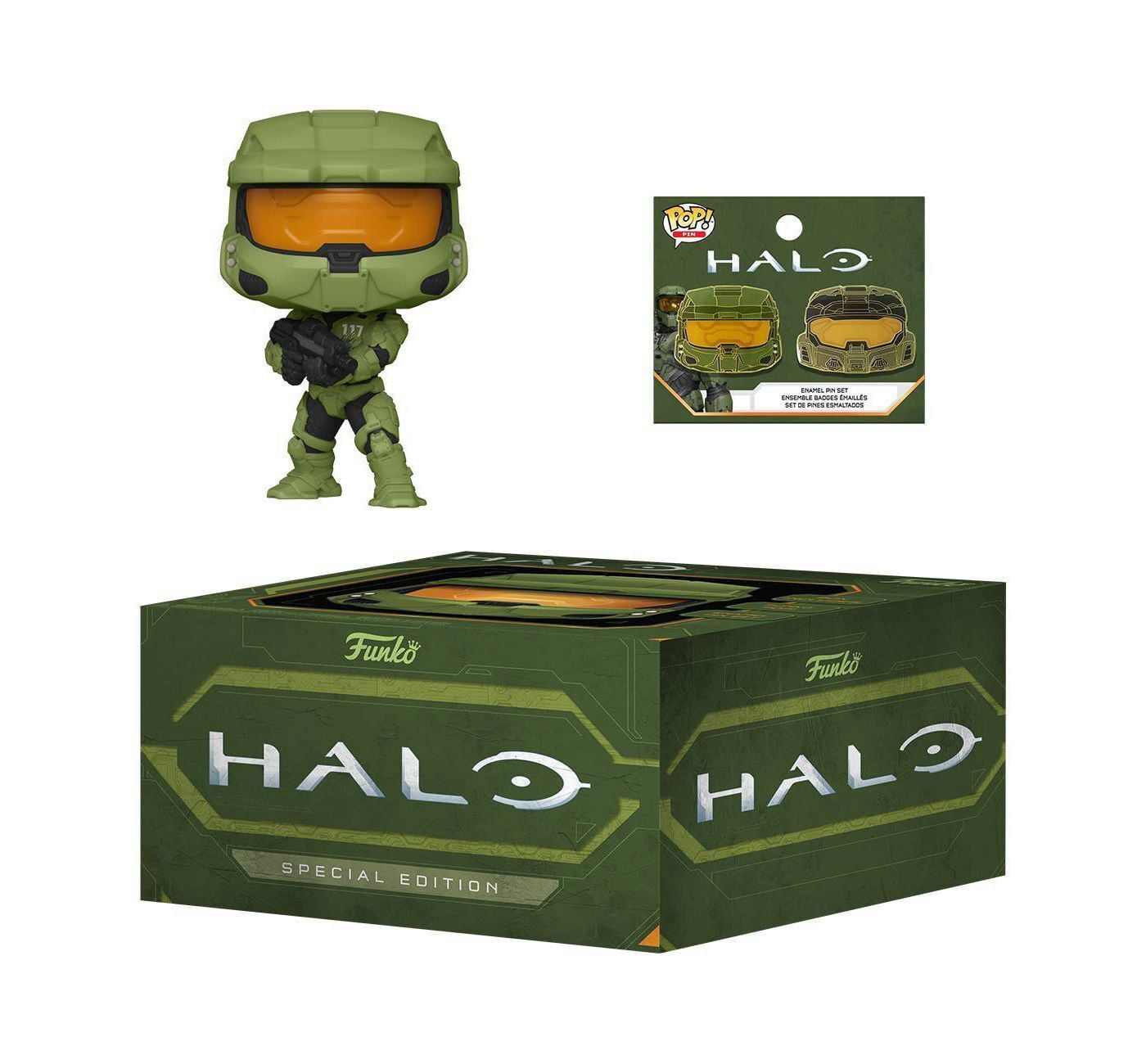 Funko POP! Games HALO Master Chief with Pin Set Collector's Box ...