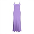thumbnail image 4 of DPTALR George Women's Spaghetti Strap Dress, Bodycon, Backless, Maxi,#Purple,Size 270S, 4 of 6