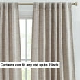 thumbnail image 2 of THD East Jacquard Slub Texture - Privacy Curtains with Back Tab Rod Pocket Lightweight Window Curtains Drapery Panels for Bedroom, Dining Room & Living Room, 2 Panels (52 x 84 Inch, Taupe), 2 of 6