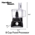 thumbnail image 2 of Hamilton Beach Food Processor & Vegetable Chopper for Slicing, Shredding, Mincing, and Puree, 8 Cup, Black, 2 of 5