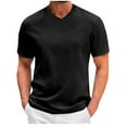 Afuyipoi Men's V Neck T Shirts, Casual Stylish Fitted Stretch Tees for