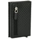 thumbnail image 4 of Tarjetero automático antirrobo para tarjetas de crédito, cartera con cremallera (fibra de carbono negra x 52 #), 4 of 10