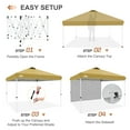 thumbnail image 5 of EAGLE PEAK 12 x 12 Easy Set Up Straight Leg Pop Up Outdoor Canopy with One Removable Wall,Beige, 5 of 10