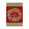 thumbnail image 2 of Evergreen Tis the Season Wreath Burlap Garden Flag 12 x 18 Inches Indoor Outdoor Decor, 2 of 7