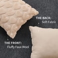 thumbnail image 6 of Valentines Pillow Covers 20x20 inch Set of 2 Valentines Day Decoration Beige Heart Soft Plush Faux Fur Jacquard Throw Pillows for Bedroom Sofa Holiday Festivals Home Decor, 6 of 13