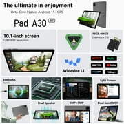 EDDBNi 10 inch Tablet Android 15 Tablets, Octa-Core Tablet PC, 4GB RAM, 64GB ROM, 1TB Expand, 6000mAh, 1280x800 HD Touch Screen, 5MP+8MP, Wifi, Dual Camera