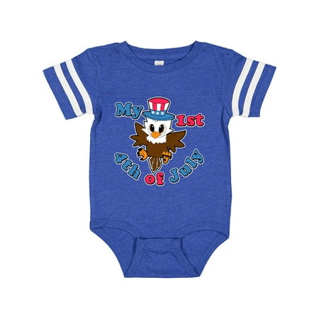 

Inktastic My 1st 4th of July with Baby Eagle wearing Patriotic Hat Gift Baby Boy or Baby Girl Bodysuit