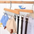 thumbnail image 6 of Natural Wood Wooden Belt Hanger for Closet with 8 Hooks,coat Hanger,coat Hanger, 6 of 6