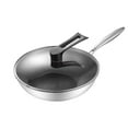 thumbnail image 1 of Stainless Steel Wok Pan Double Sided  3 Layer Prevent Sticking Easy Cleaning Wok for Kitchen, 1 of 5