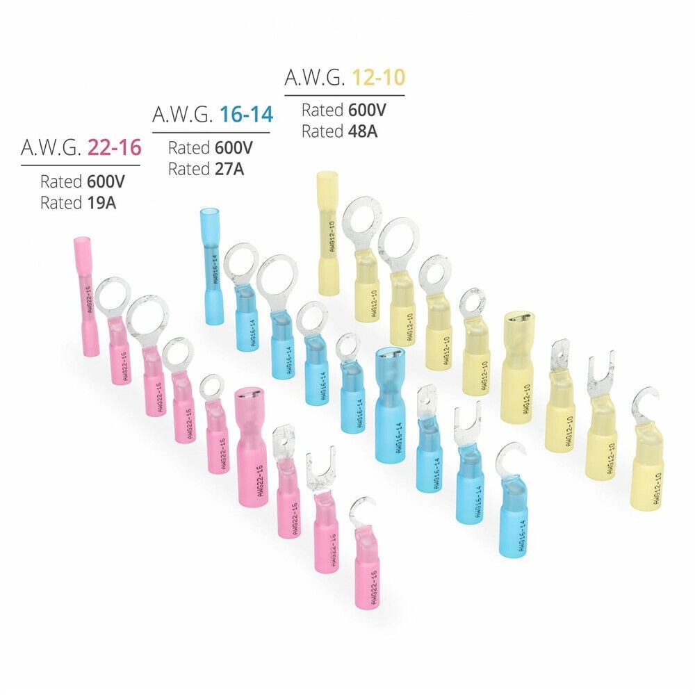 300pcs Heat Shrink Wire Connectors Marine Automotive Waterproof Terminals Set