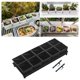 thumbnail image 4 of Macetas y bandeja con orificio de drenaje Macetas de cactus Macetas de hierbas con bandeja Cajas de ventana para alféizar Interior Jardín al aire libre Balcón 10 macetas negras Cola macetas suculentas, 4 of 7