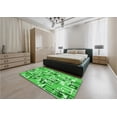 thumbnail image 5 of Ahgly Company Machine Washable Indoor Rectangle Transitional Neon Green Area Rugs, 2' x 5', 5 of 7