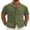 Olive Green, variant on COOFANDY Mens Casual Short Sleeve Button Down Shirts Cuban Linen Textured Shirt Summer Beach Wear