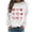White, variant on Women's Graphic Printed Sweatshirt - Round Neck Long Sleeve No Hood Under $10