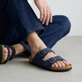 thumbnail image 6 of Cushionaire Lane Cork Footbed Mens Sandals, Adjustable Buckle Comfort Slides for Men, Genuine Leather Insole Summer Sandals Men Footwear, 6 of 20