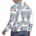 thumbnail image 6 of Wukai Happy Snowmen Snowfall Print Men Hoodies Fleece Sweatshirts Long Sleeve Sweaters Pullover Fall Outfits Winter Clothes-Large, 6 of 7