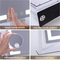 thumbnail image 4 of Makeup Mirror with Lights Modern Vanity Mirror x Lightedup Mirror with Color Dimmable Lighting & Mount Touch Sensor with Detachable X Spot Mirror Sleek Metal Frame \u W, 4 of 8