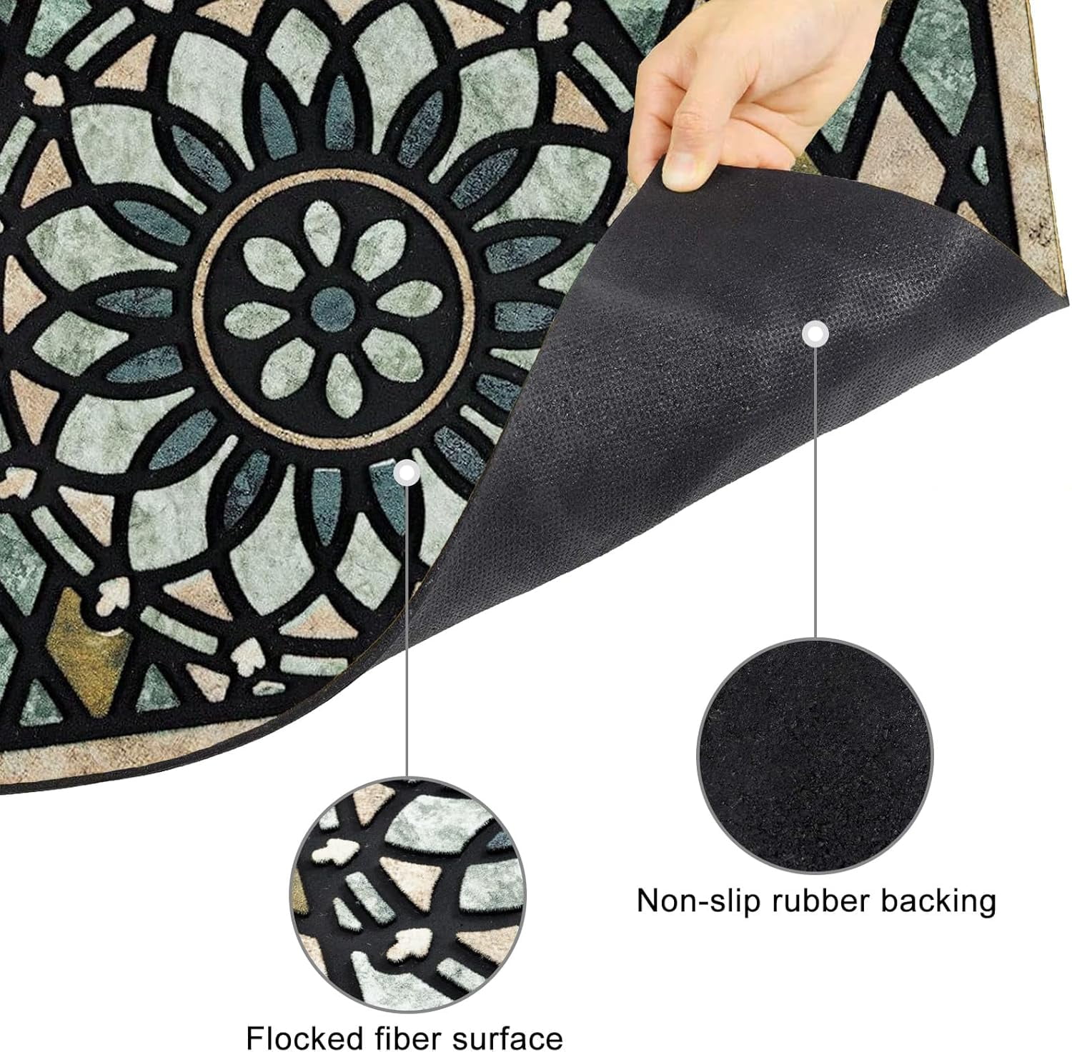 Door Mat Welcome Mat 24 x 36 Inch Front Door Mat Outdoors for Home Entrance Outdoors Mat for Outside Entry Way Doormat Entry Rugs, Heavy Duty Non Slip Rubber Back Low Profile, Dragonfly