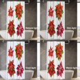 thumbnail image 2 of Vintage Red Christmas Poinsettia Decor Shower Curtain, Polyester Shower Curtain for Shower Stall Bathroom Waterproof with 6 Hooks 36x72 Inch, 2 of 6
