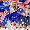 thumbnail image 4 of Northlight Stars and Stripes "America, God Shed His Grace on Thee" Patriotic Bow Wreath - 18", 4 of 7