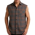 thumbnail image 6 of Yaoyar Mens Sleeveless Shirt Casual Summer Tank Top Button Up Sleeveless Beach Shirts with Chest Pocket, 6 of 8