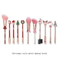 thumbnail image 2 of Fairnull 5Pcs/6Pcs Christmas Makeup Brushes Set Festive Design Artificial Fiber Durable Metal Handle Xmas Cosmetic Brushes, 2 of 9