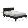 thumbnail image 5 of Benjara Low Profile Full Size Bed with Button Tufted Headboard, Black, 5 of 5
