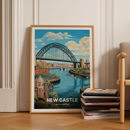 Newcastle Travel Poster United Kingdom Cityscape Art Unique Wedding amp Birthday Gift Idea Newcastle Travel Poster United Kingdom Cityscape Art Unique Wedding amp Birthday Gift Idea