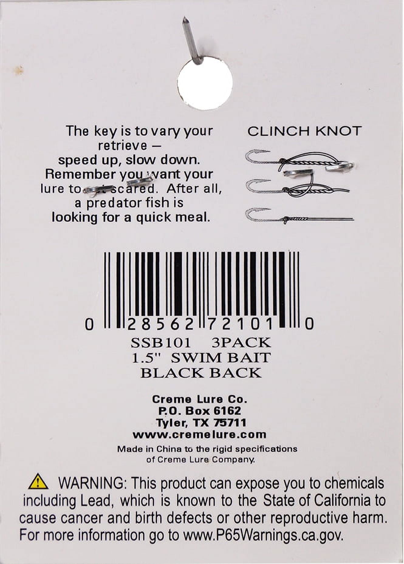 Creme 1.5" Spoiler Shad Swim Bait Soft Plastic Lure