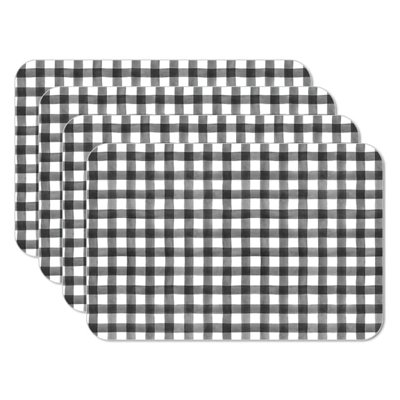 CounterArt "Buffalo Trend" 4-Pack Reversible Plastic Tabletop Placemats