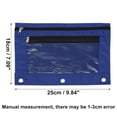 thumbnail image 2 of Unique Bargains Smooth Zipper Clear Mesh Double Layer Pencil Case for 3 Ring Binder Blue, 2 of 7
