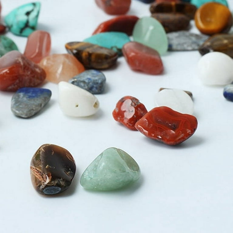 Xwq 1 Bag 100g Colorful Mixed Irregular Shape Tumbled Stones Rock Gem Beads Chips, As The Picture