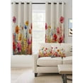 thumbnail image 2 of Pastoral Botanical Blackout Curtains 45 Inches Long for Bedroom,Watercolor Spring Summer Flowers Rustic Thermal Insulated Room Darkening Black Out Window Curtain Panels Grommet Drapes for Living Room, 2 of 8