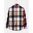 thumbnail image 2 of Zaful Plaid Print Flannel Shirt Deep Red S, 2 of 4