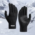 thumbnail image 2 of WTXUE Gloves for Men, Winter Gloves Winter Knitting Men's Tire Pattern Warm Plush Riding Wool Gloves, 3# C, 2 of 7
