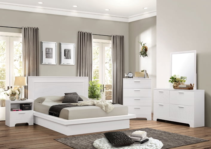 Moderno King Bed, White