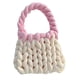 thumbnail image 2 of Bolso tejido a mano para mujer, elegante bolso de hombro, bolso de compras, tejido a mano Blanco, 2 of 9