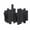 Black, variant on Black Solid Wood 3-Hook Piano Key Wall Rack, Flip-Down Coat Hooks for Entryway, Bedroom and Bathroom