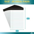 thumbnail image 2 of 1InTheOffice Jr Legal Pads,Small Legal Notepads, 5" x 8", Narrow Ruled Note Pad , White, 50 Sheets/Pad, 12 Pads/Pack, 2 of 6