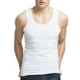 thumbnail image 4 of WUWUQF Undershirts for Men Pack Sleeveless Shirts Tank Top High Elastic Cotton Slim Fit Sports White, 4 of 4