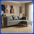 thumbnail image 1 of LASE Muebles Sala Roma Sofá con Otomán Adaptable con Cojines Oxford, 1 of 6