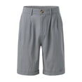 thumbnail image 3 of toraway Male Summer Casual Solid Short Pant Button Short Trouser Pant Pocket Short Fashion Short S, 3 of 3