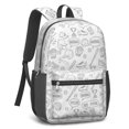thumbnail image 2 of Baseballs Trophies White Pattern 17" Waterproof Oxford School Backpacks for Teens, S-Shape Padded Straps, for School, Travel, Hiking, Camping, 2 of 5