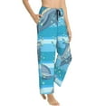 thumbnail image 2 of Kll Womens Dolphin Print Pajama Pants Soft Pajama Bottoms For Women Cozy Lounge Pants, 2 of 9