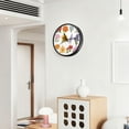 thumbnail image 6 of Indoor 12' Voice-Activated Luminous Decoration Wall Clock With LED Night Light A Simple Design and Flat Colors, 6 of 8