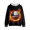 thumbnail image 5 of Xoenoiee Golf Fire American Flag Print Fleece Full Zip Hoodies for Kids Boys Activewear Autumn Winter Long Sleeve Hooded Sweatshirt Lightweight Hooded Jacket Sports Shirt with Pocket, S, 5 of 7