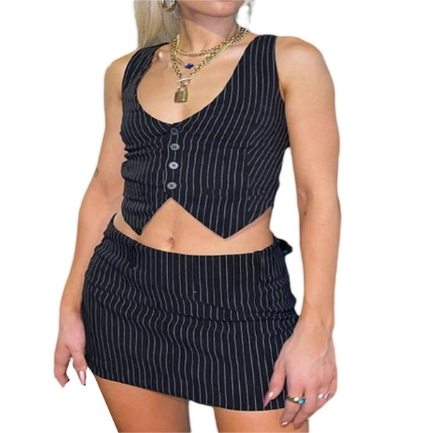 Black pencil skirt vest deals